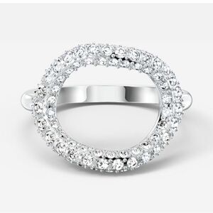 Swarovski "The Elements Air Ring", White, Rhodium Plated - 6.5